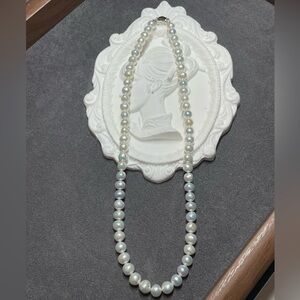 Freshwater Pearl Necklace Strand | Intense Rainbow Luster | S925 Clasp